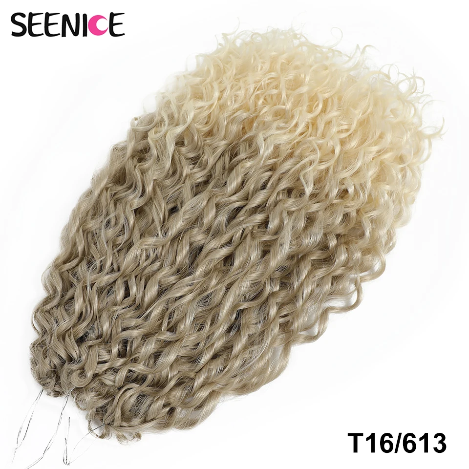 Jessica Synthetic Hair Deep Wave Twist Crochet Hair Braid Afro Curl Ombre Blonde Pink Deep Wavy Braiding Hair Extension ForWomen