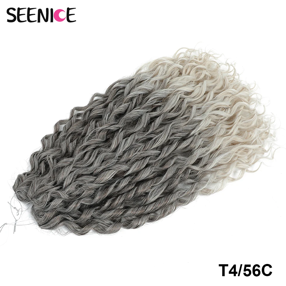 Jessica Synthetic Hair Deep Wave Twist Crochet Hair Braid Afro Curl Ombre Blonde Pink Deep Wavy Braiding Hair Extension ForWomen