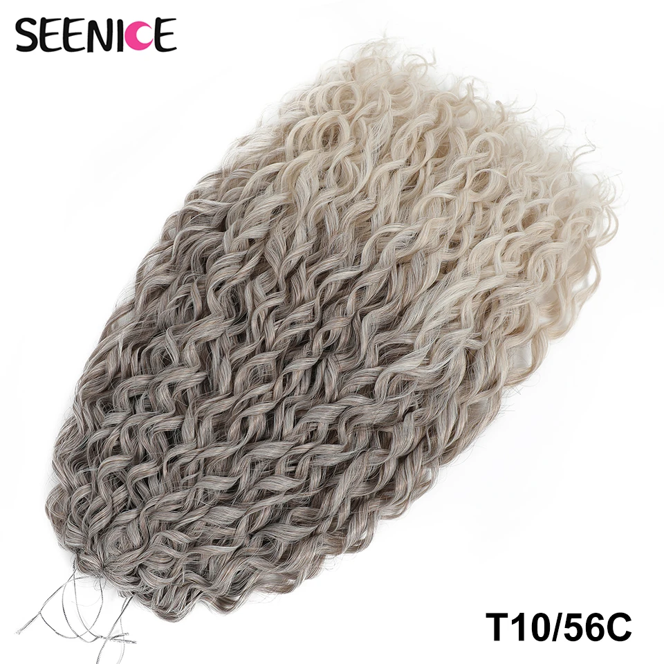 Jessica Synthetic Hair Deep Wave Twist Crochet Hair Braid Afro Curl Ombre Blonde Pink Deep Wavy Braiding Hair Extension ForWomen