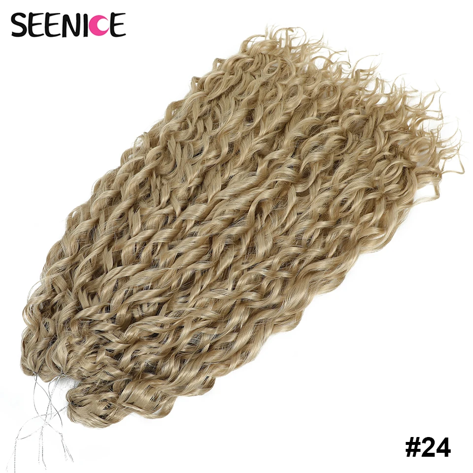 Jessica Synthetic Hair Deep Wave Twist Crochet Hair Braid Afro Curl Ombre Blonde Pink Deep Wavy Braiding Hair Extension ForWomen