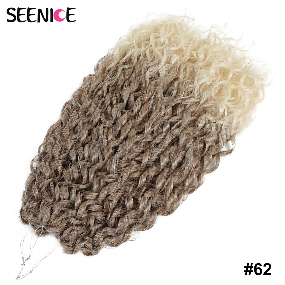 Jessica Synthetic Hair Deep Wave Twist Crochet Hair Braid Afro Curl Ombre Blonde Pink Deep Wavy Braiding Hair Extension ForWomen