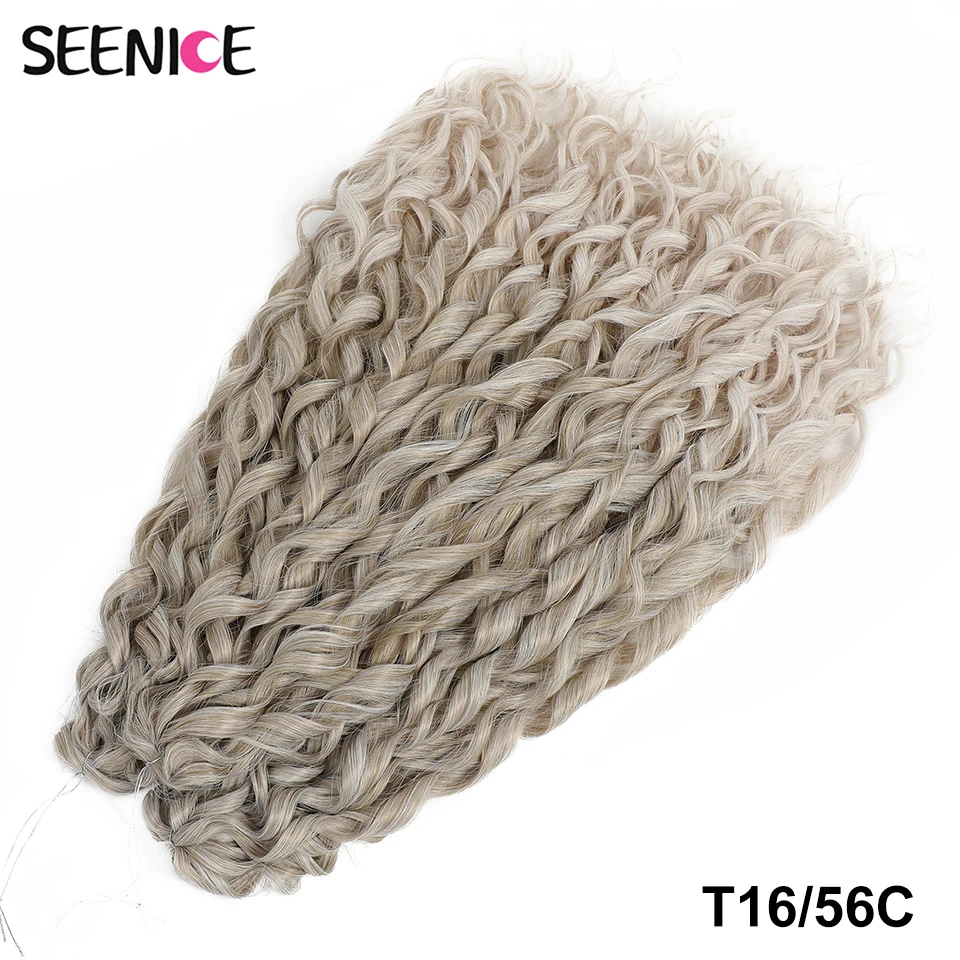 Jessica Synthetic Hair Deep Wave Twist Crochet Hair Braid Afro Curl Ombre Blonde Pink Deep Wavy Braiding Hair Extension ForWomen