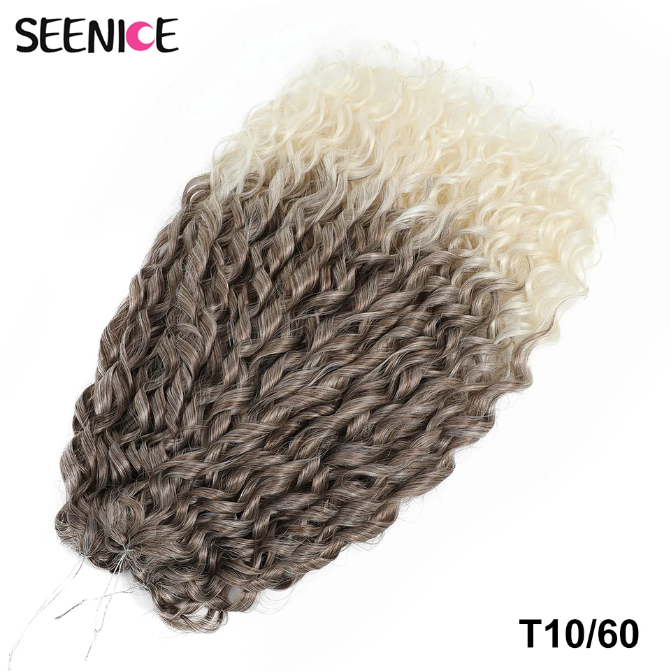 Jessica Synthetic Hair Deep Wave Twist Crochet Hair Braid Afro Curl Ombre Blonde Pink Deep Wavy Braiding Hair Extension ForWomen