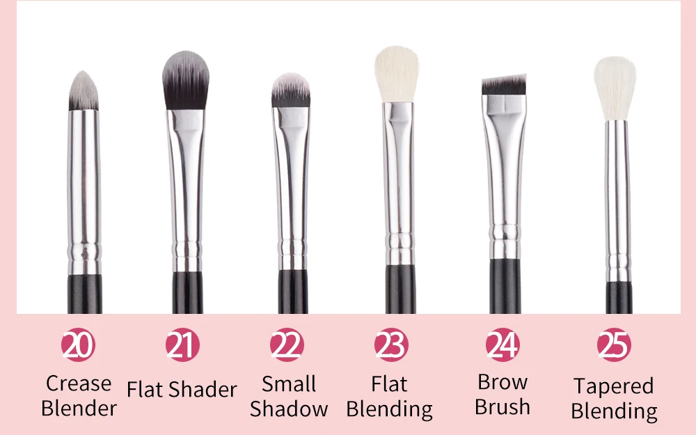 BEILI Black Makeup Brushes Set Professional Natural Goat Hair Brushes Foundation Powder Contour Eyeshadow Make up Brushes