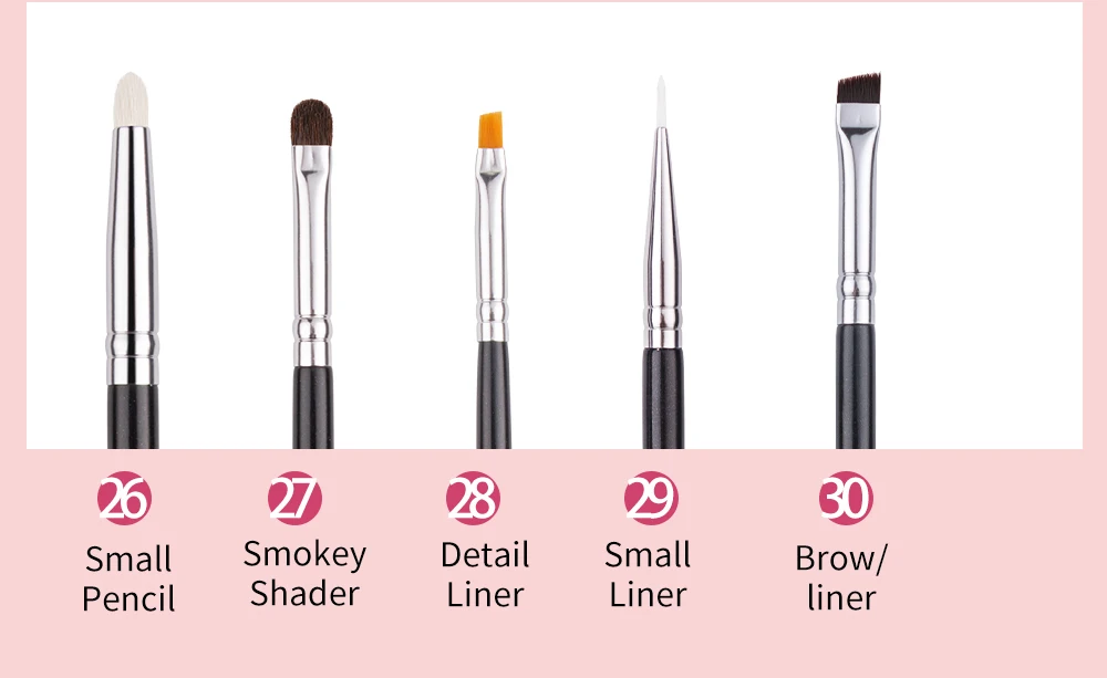 BEILI Black Makeup Brushes Set Professional Natural Goat Hair Brushes Foundation Powder Contour Eyeshadow Make up Brushes