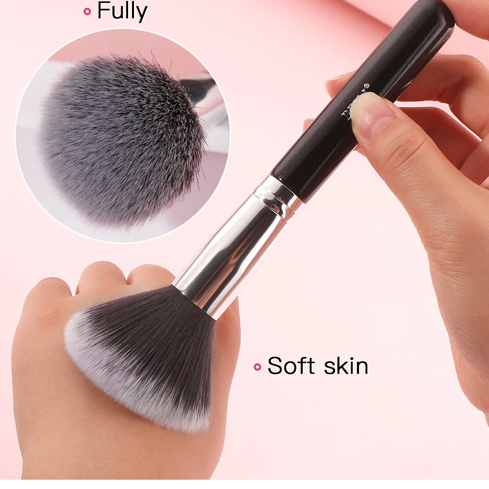 BEILI Black Makeup Brushes Set Professional Natural Goat Hair Brushes Foundation Powder Contour Eyeshadow Make up Brushes