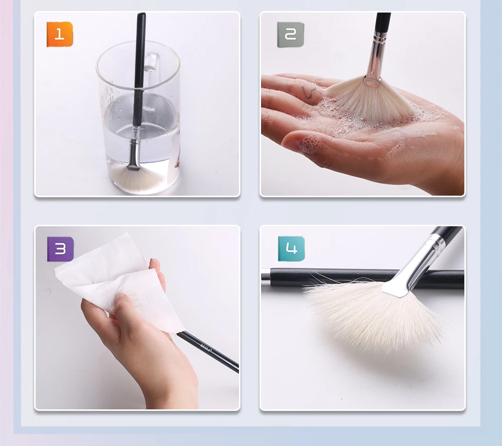 BEILI Black Makeup Brushes Set Professional Natural Goat Hair Brushes Foundation Powder Contour Eyeshadow Make up Brushes