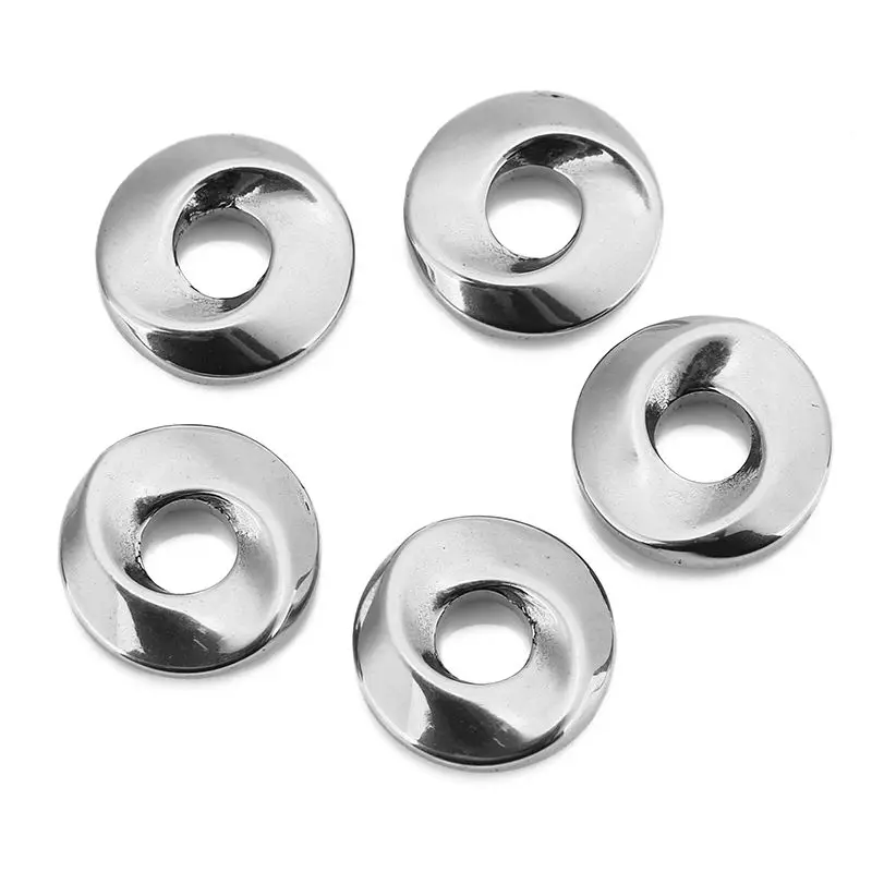 5pcs Stainless Steel Big Hole Love Heart Charms Pendants for Women Earrings Necklace Bracelets Jewelry Making Supplies Findings