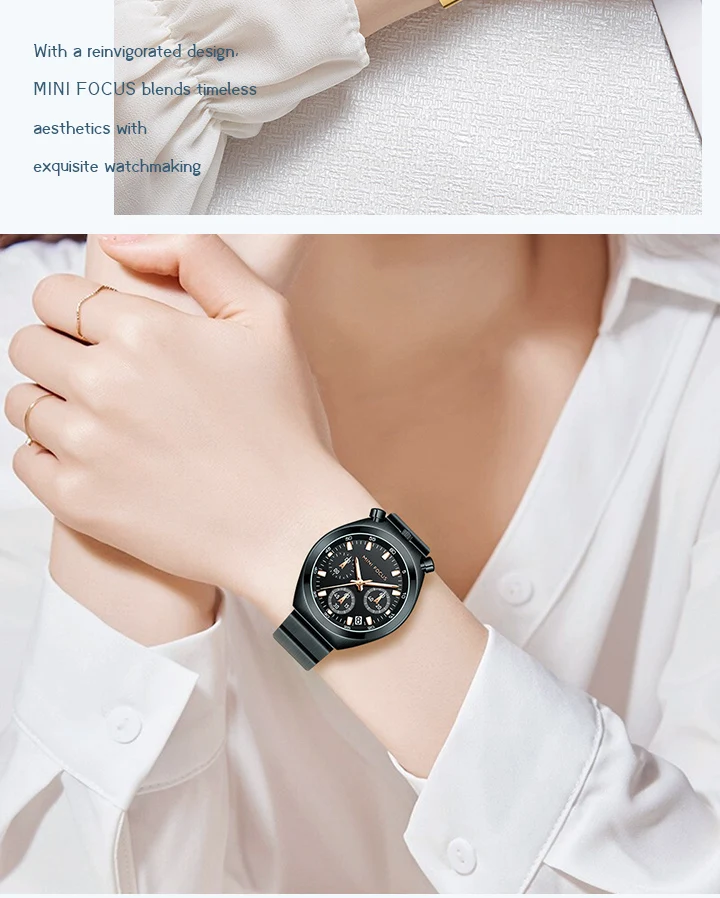 MINI FOCUS Fashion Gold Watch Women Watches Ladies Creative Steel Women's Bracelet Watches Female Waterproof Clock Reloj Mujer