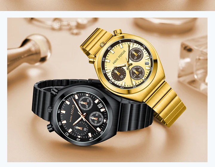 MINI FOCUS Fashion Gold Watch Women Watches Ladies Creative Steel Women's Bracelet Watches Female Waterproof Clock Reloj Mujer