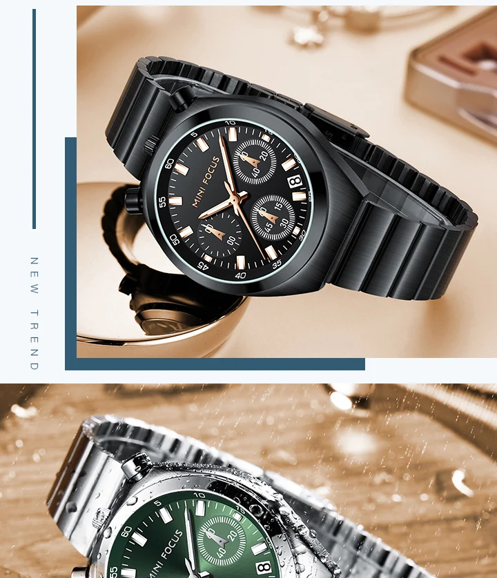 MINI FOCUS Fashion Gold Watch Women Watches Ladies Creative Steel Women's Bracelet Watches Female Waterproof Clock Reloj Mujer