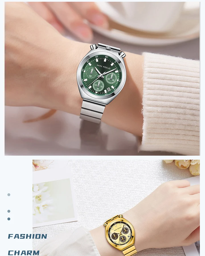 MINI FOCUS Fashion Gold Watch Women Watches Ladies Creative Steel Women's Bracelet Watches Female Waterproof Clock Reloj Mujer