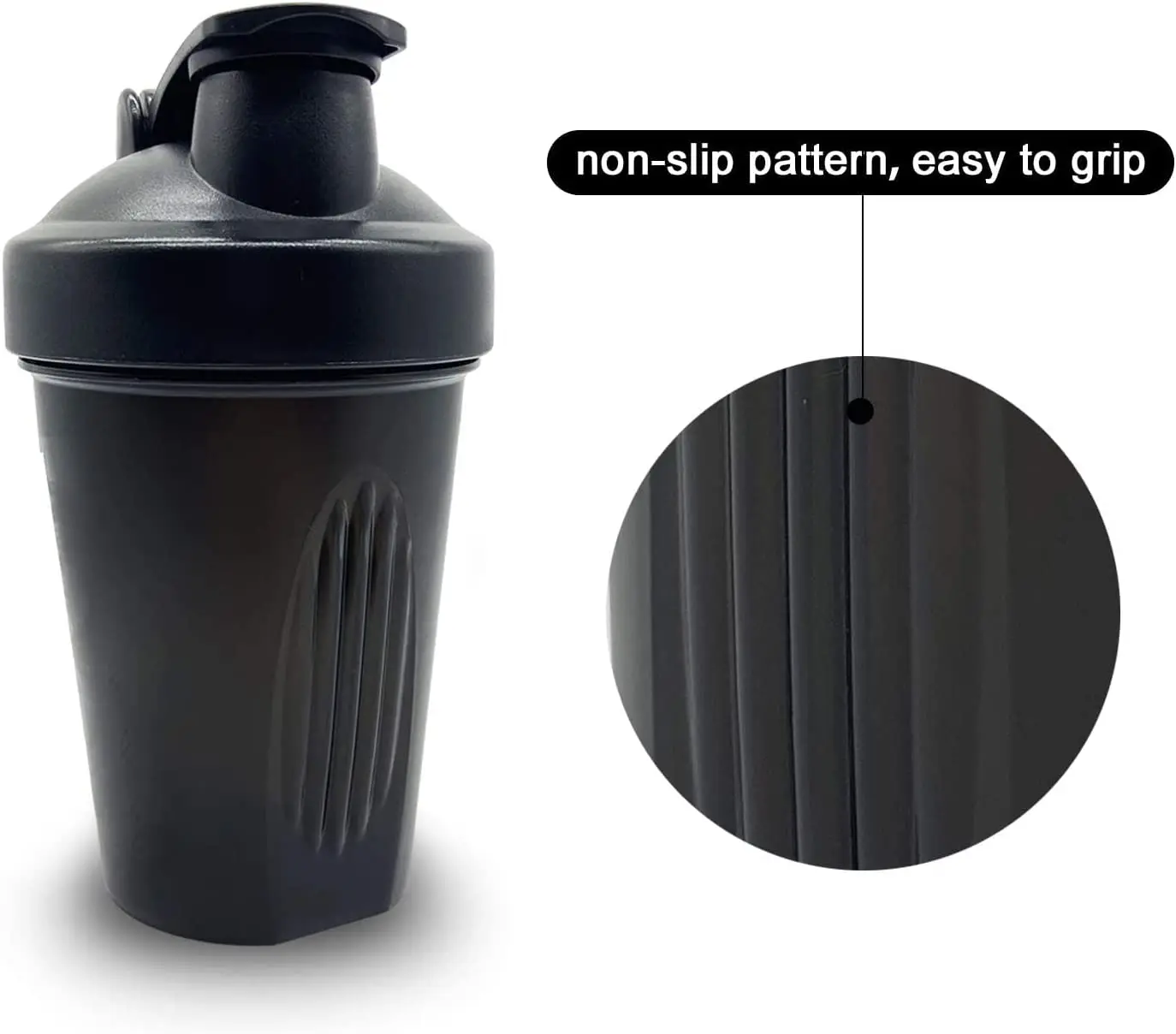 Leeseph Shaker Bottle with Shaker Balls Leak Proof Drink Shaker Bottle for Shake and Pre Work Out Best Shaker Cup (BPA Free)