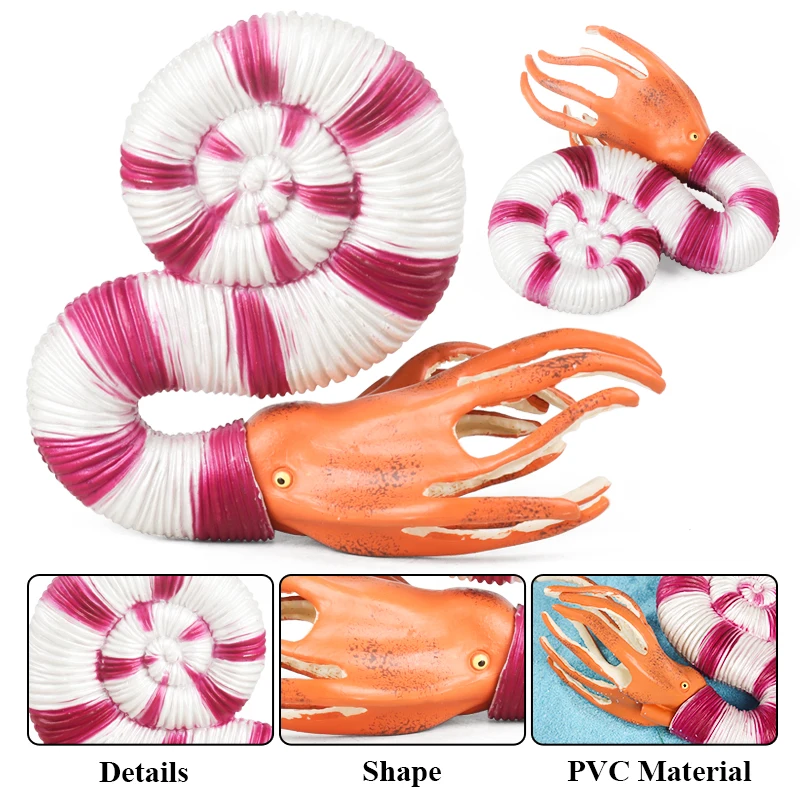 Oenux Ocean Animals Model Coral Jellyfish Ammonite Anemone Sea Scorpion Action Figures Mini Home Decoration Kids Education Toy
