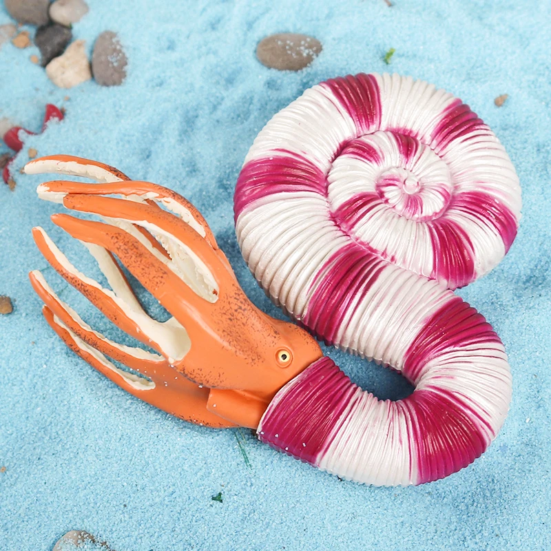 Oenux Ocean Animals Model Coral Jellyfish Ammonite Anemone Sea Scorpion Action Figures Mini Home Decoration Kids Education Toy