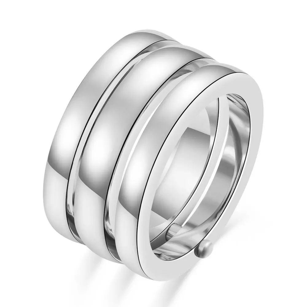 Classic 3 Finger Ring For Women Fashion Stainless Steel 3 Pieces/Set Ring Engagement Wedding Lady Finger Jewelry Wholesale