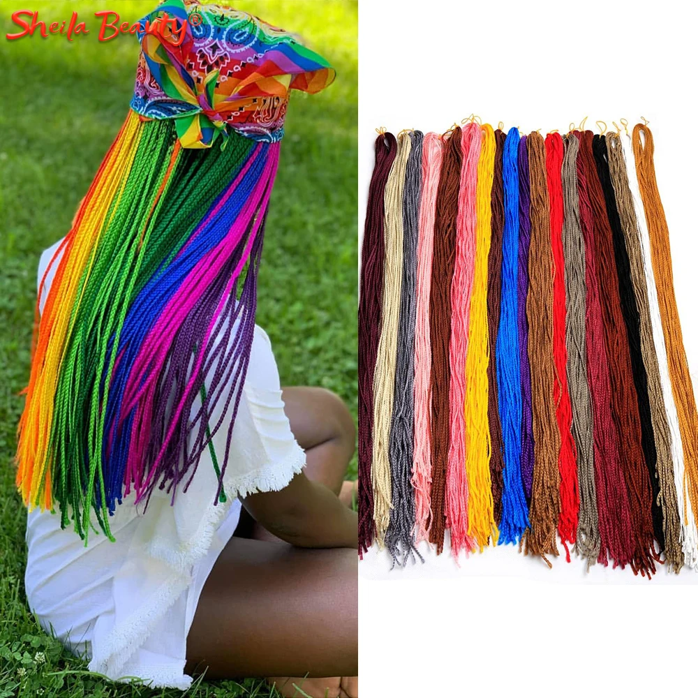 Zizi Braids Synthetic Crochet Hair Colored Box Braids Deep Wave Hair Long Senegalse Twist Braiding Hair Extensions for Russia