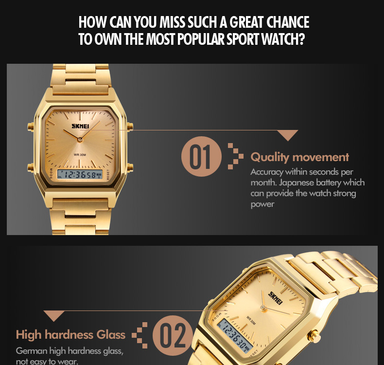 SKMEI 1220 Men Digital Dual Time Sports Chronograph 3bar Waterproof Quartz Wristwatches relogio masculino Fashion Casual Watch