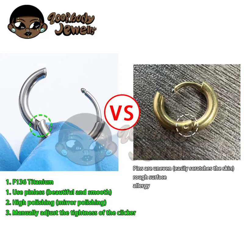 1 Pair Implant Grade F136 Titanium Minimalist Huggie Hoop Earrings Helix Rook Lobe Conch Simple Hoops Ear Piercing 8/10/12mm