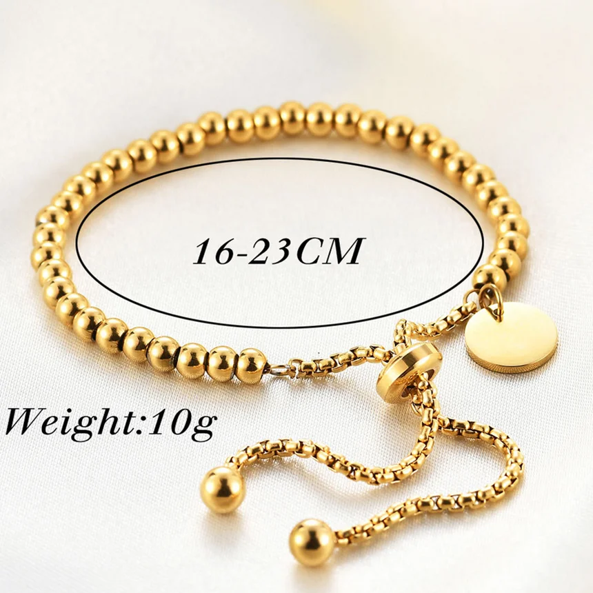 316L Stainless Steel Zircon Beads Heart Shell Bracelet Women's Fashion Trend High Jewelry Accessories SAB785