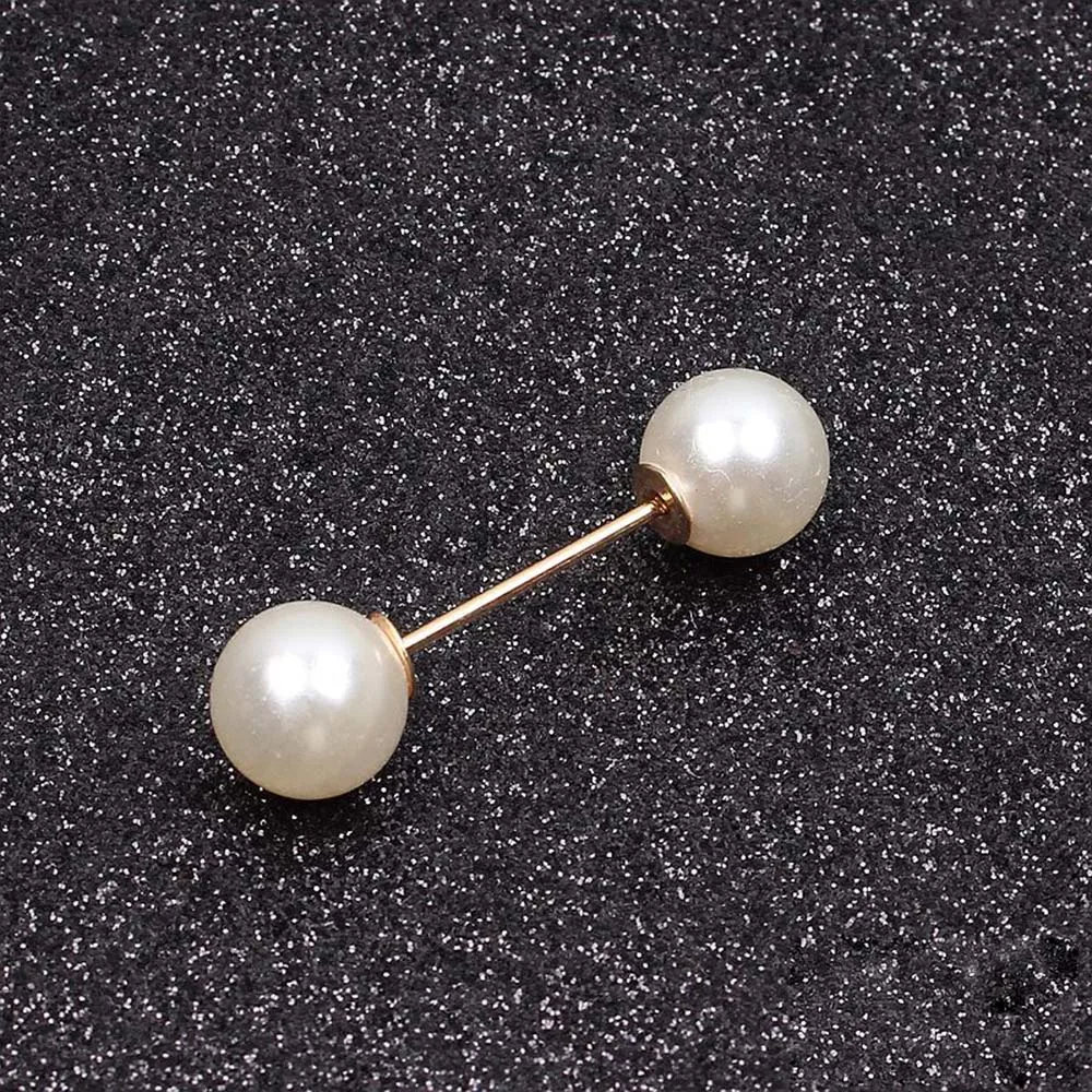 Pearl Brooch Pin For Women Scarf Double Pearl Fixed Safety Pin Accessories Clothes Buckle Clips Multifunction Brooch Clips Lapel