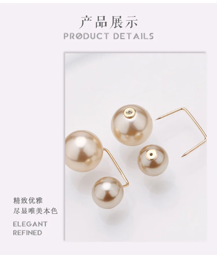 Pearl Brooch Pin For Women Scarf Double Pearl Fixed Safety Pin Accessories Clothes Buckle Clips Multifunction Brooch Clips Lapel