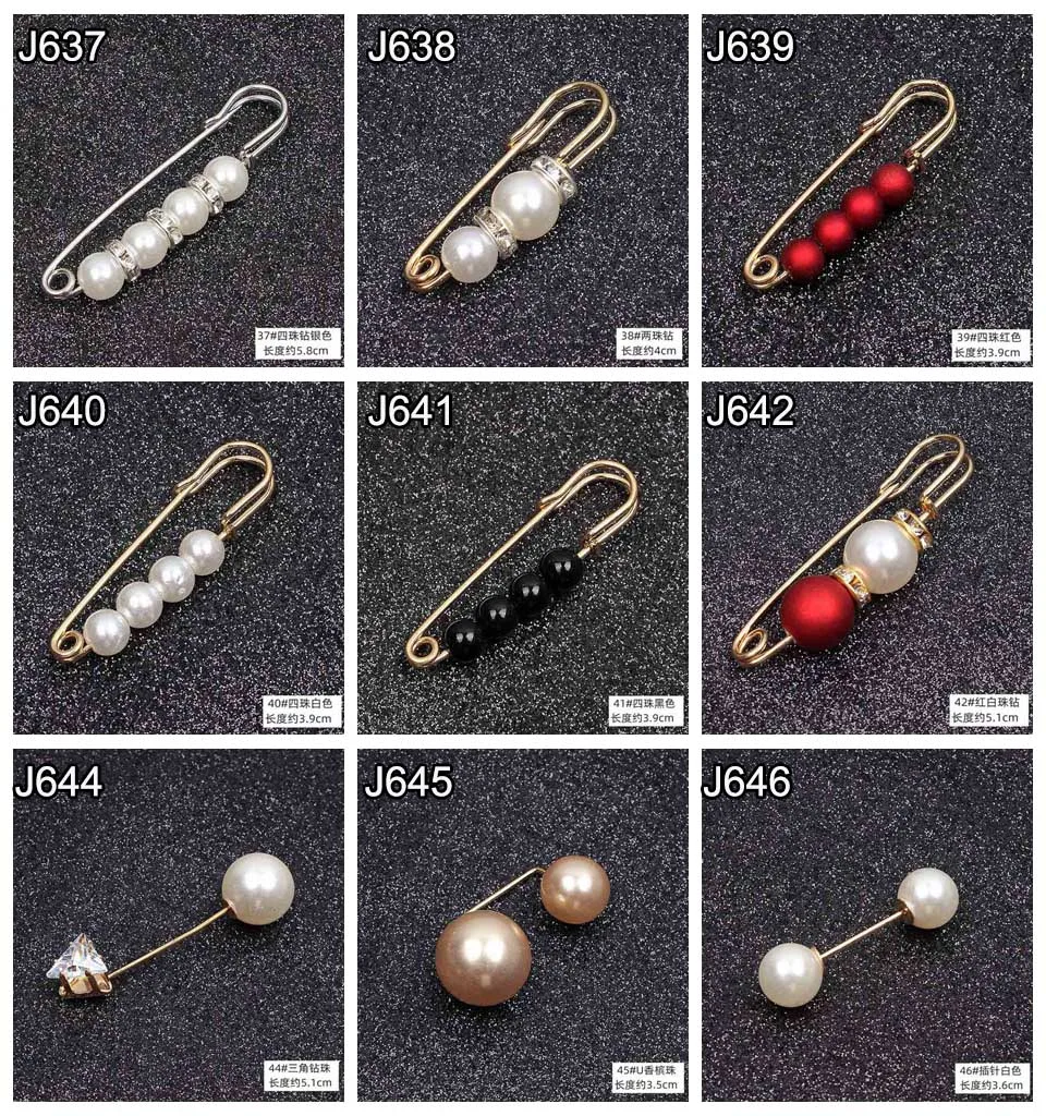 Pearl Brooch Pin For Women Scarf Double Pearl Fixed Safety Pin Accessories Clothes Buckle Clips Multifunction Brooch Clips Lapel