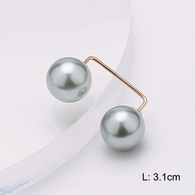 Pearl Brooch Pin For Women Scarf Double Pearl Fixed Safety Pin Accessories Clothes Buckle Clips Multifunction Brooch Clips Lapel