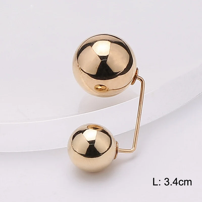 Pearl Brooch Pin For Women Scarf Double Pearl Fixed Safety Pin Accessories Clothes Buckle Clips Multifunction Brooch Clips Lapel