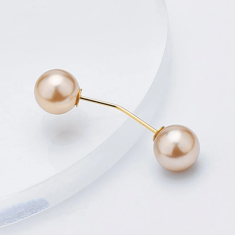 Pearl Brooch Pin For Women Scarf Double Pearl Fixed Safety Pin Accessories Clothes Buckle Clips Multifunction Brooch Clips Lapel