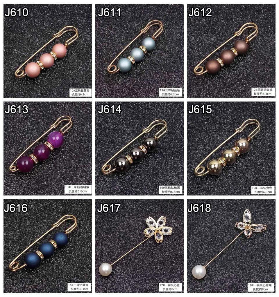 Pearl Brooch Pin For Women Scarf Double Pearl Fixed Safety Pin Accessories Clothes Buckle Clips Multifunction Brooch Clips Lapel