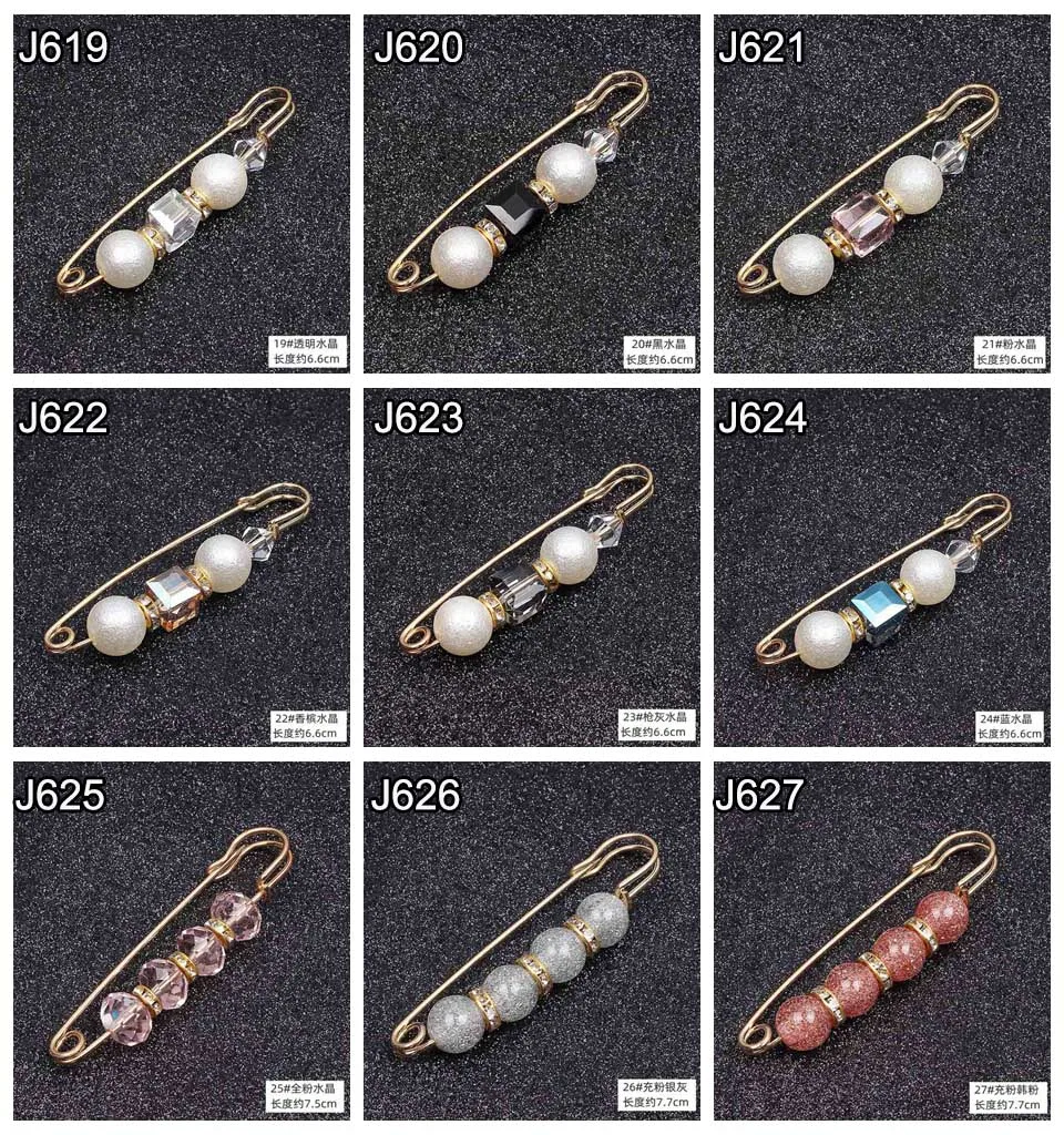 Pearl Brooch Pin For Women Scarf Double Pearl Fixed Safety Pin Accessories Clothes Buckle Clips Multifunction Brooch Clips Lapel