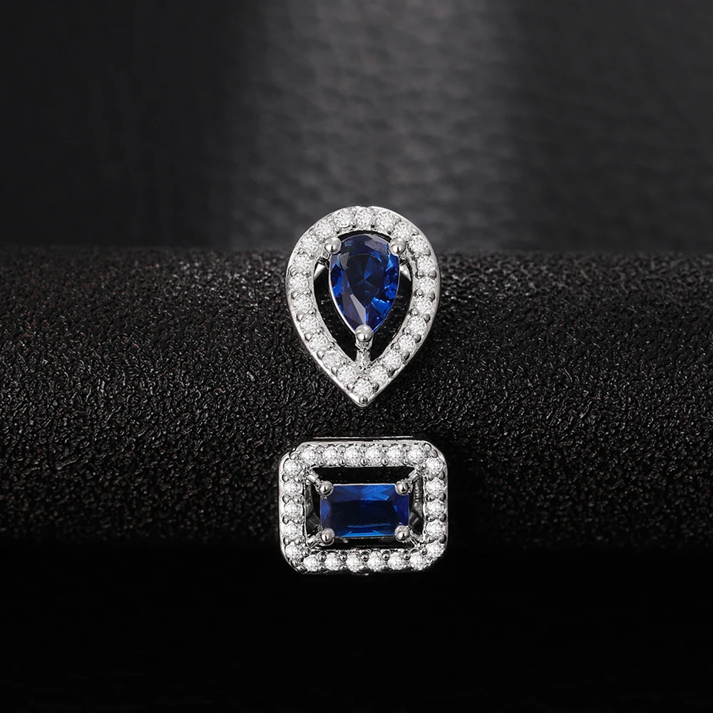 Huitan Geometric Shaped Cuff Opening Rings for Women Silver Color/Gold Color Noble Cubic Zirconia Ring Accessory Fashion Jewelry