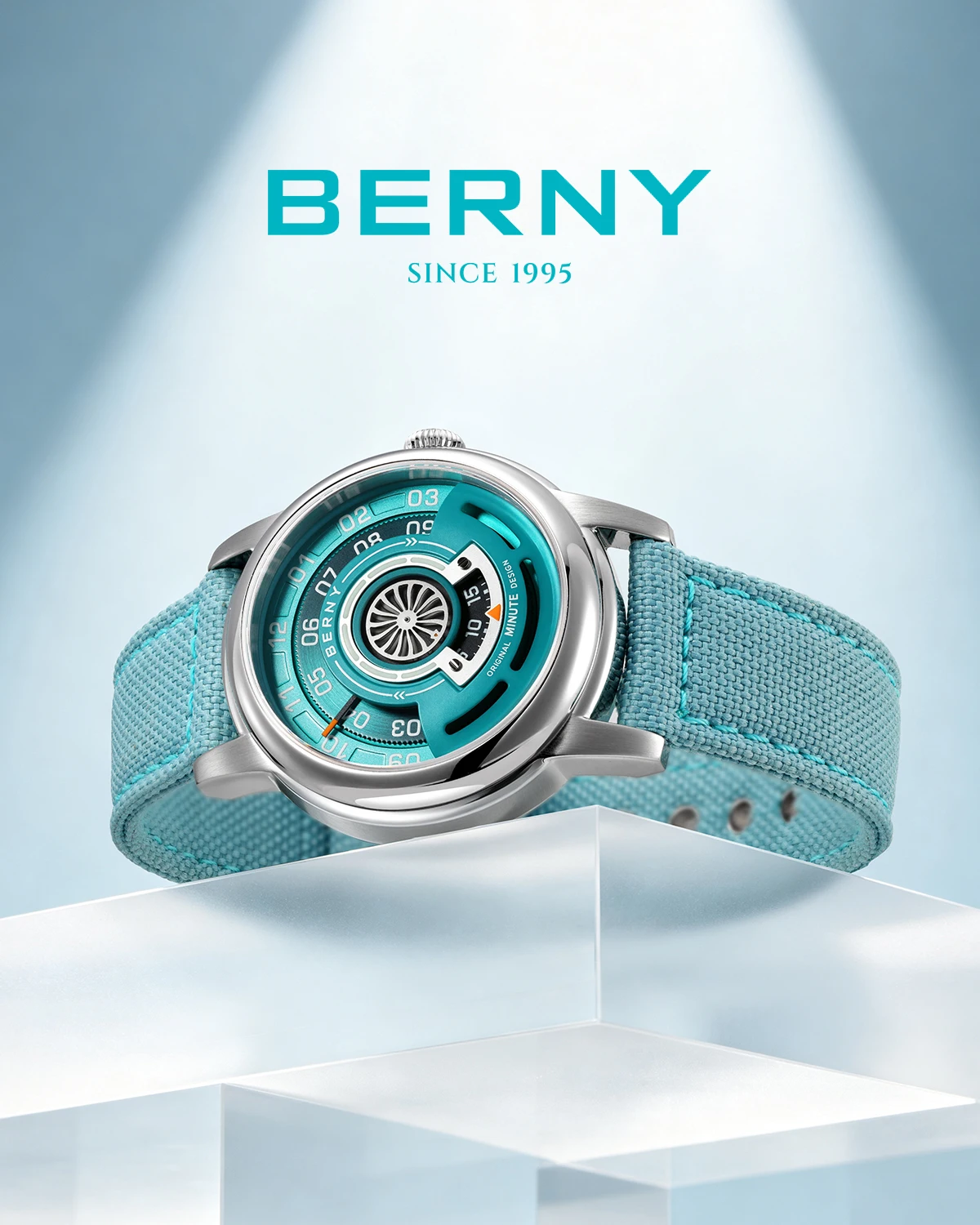 BERNY Watches for Men and Women Super Luminous 36mm Case Small Dial Automatic Mechanical Men's Watch Sapphire Casual Wristwatch