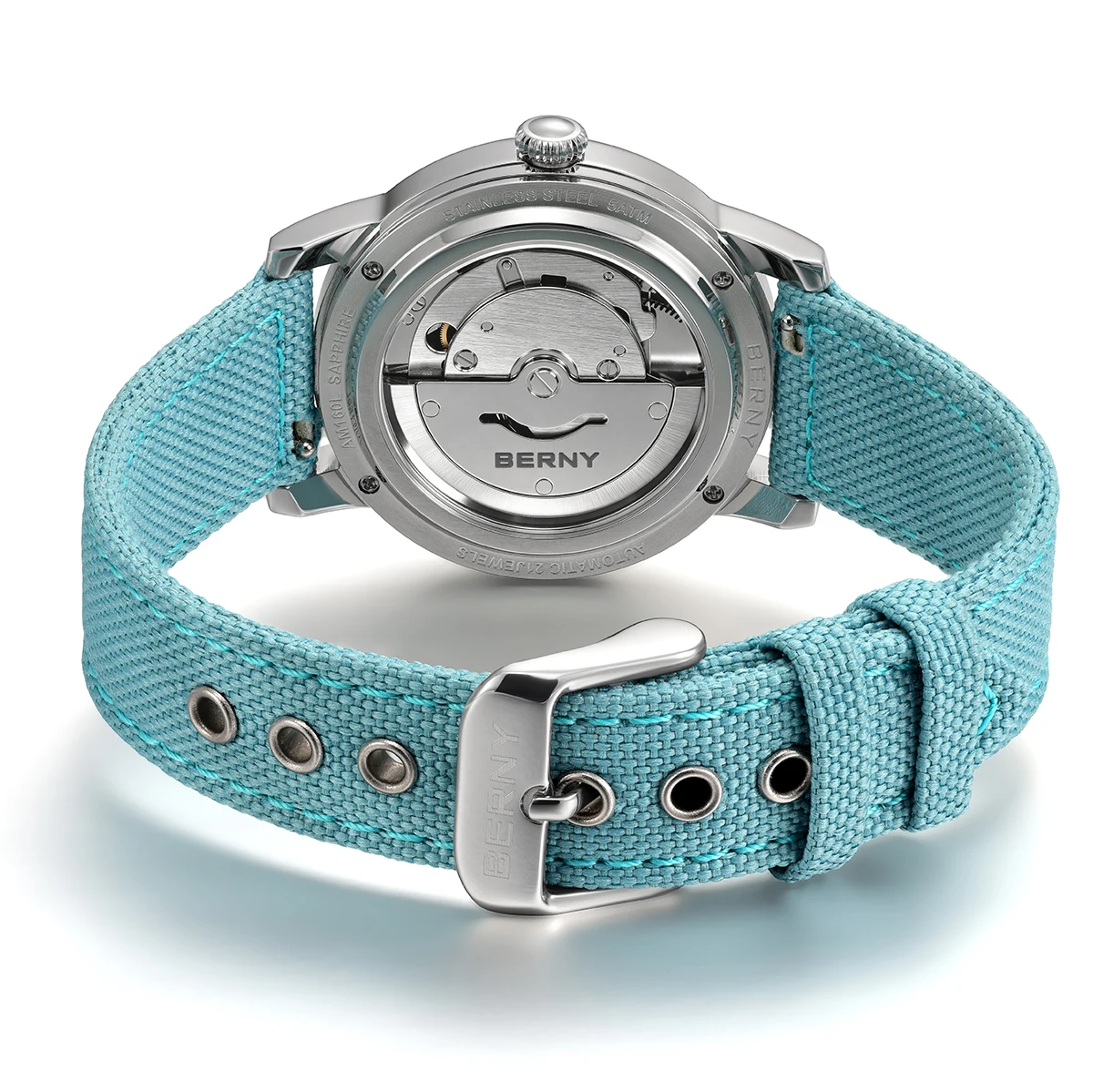 BERNY Watches for Men and Women Super Luminous 36mm Case Small Dial Automatic Mechanical Men's Watch Sapphire Casual Wristwatch