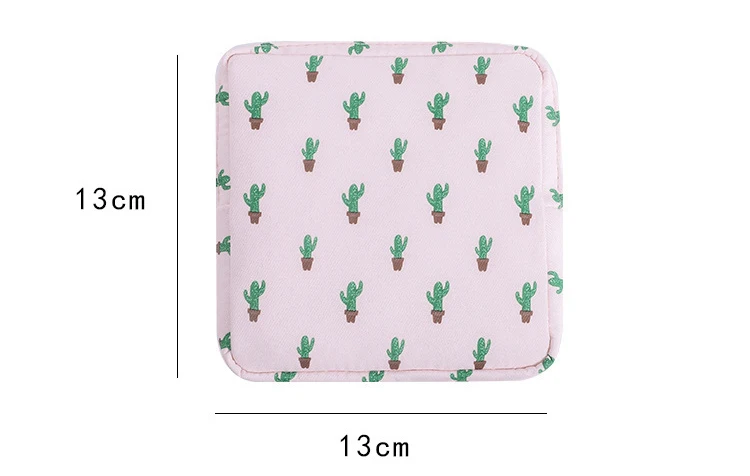 Women Sanitary Napkin Tampon Storage Bag Cute Sanitary Pad Pouches Portable Makeup Lipstick Key Earphone Data Cables Organizer