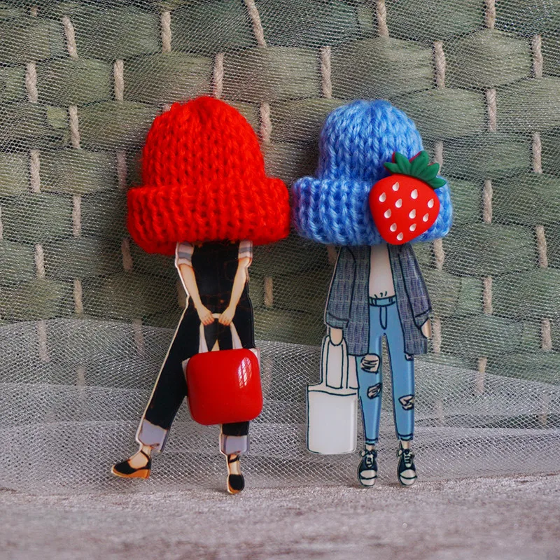 Cute Brooch For Woman Lady Acrylic Brooch Pins Suit Dress Clothing Accessories Christmas Gifts about 9cm