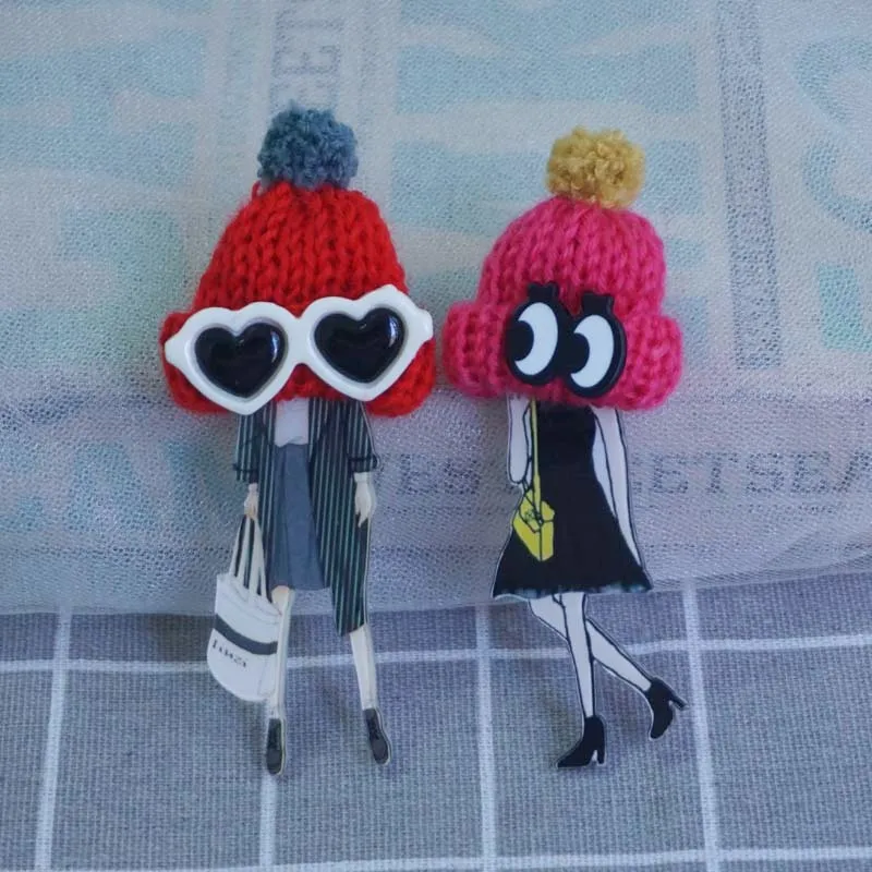 Cute Brooch For Woman Lady Acrylic Brooch Pins Suit Dress Clothing Accessories Christmas Gifts about 9cm