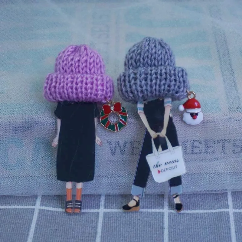 Cute Brooch For Woman Lady Acrylic Brooch Pins Suit Dress Clothing Accessories Christmas Gifts about 9cm