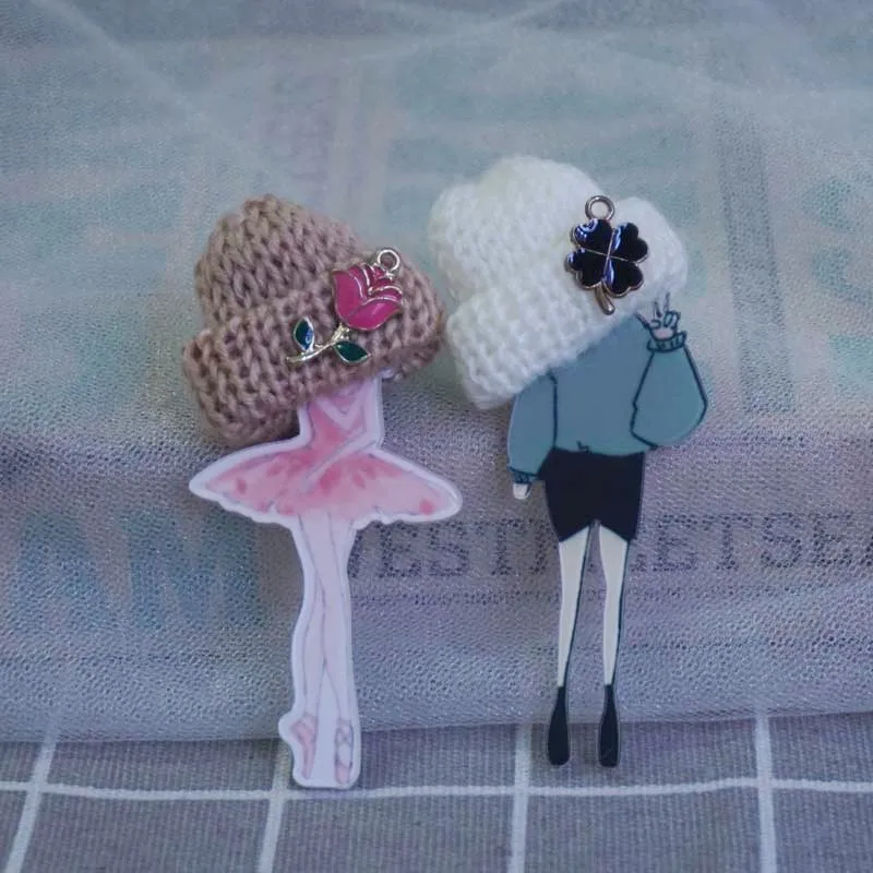 Cute Brooch For Woman Lady Acrylic Brooch Pins Suit Dress Clothing Accessories Christmas Gifts about 9cm