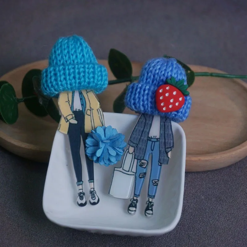 Cute Brooch For Woman Lady Acrylic Brooch Pins Suit Dress Clothing Accessories Christmas Gifts about 9cm