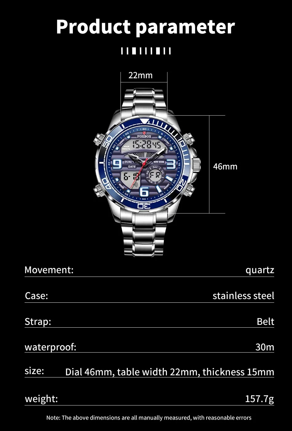 2024 Top Brand Luxury Digital Mens Watches Top Luxury Sport Quartz Wristwatch For Men All Steel Military Waterproof Clock+Box