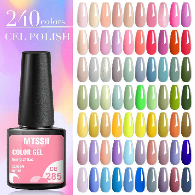 Mtssii Macaron Gel Nail Polish Spring Summer Candy Pink Blue Color For Manicure Semi Permanent Soak Off Nail Art Gel Varnishes