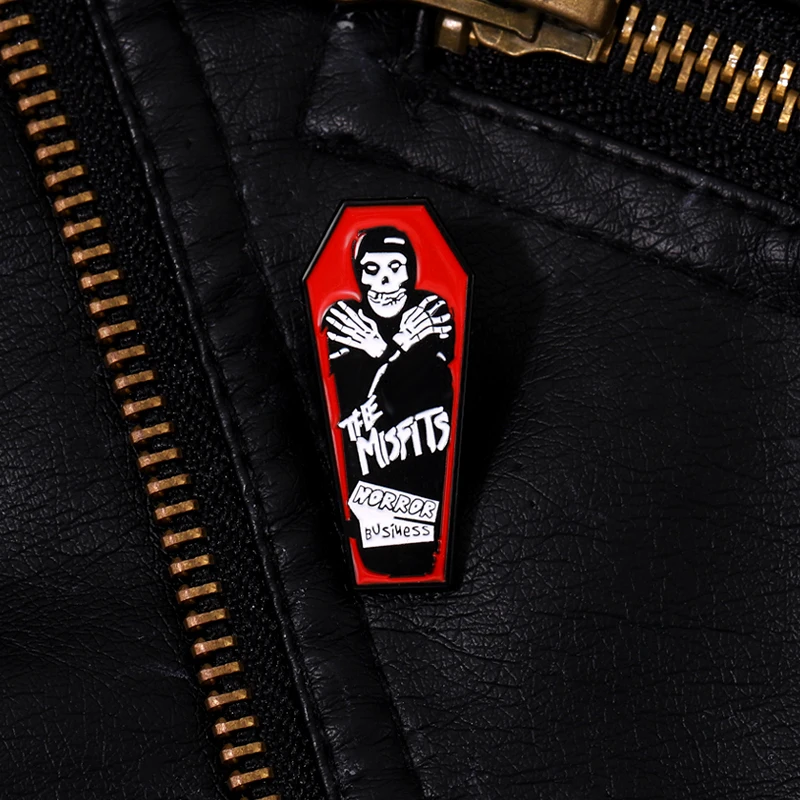 Rock Punk Enamel Pin Music Club Brooch Horror Badge Metal Backpack Sweater Custom Accessories for Fans Friends Jewelry Wholesale