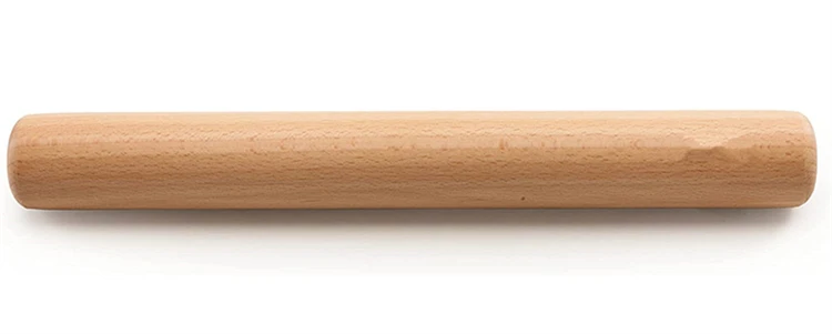 LMETJMA 40cm Wood Rolling Pin Natural Beech Wood Dough Roller French Dumpling Rolling Pin for Baking Pasta Pizza Dough JT119