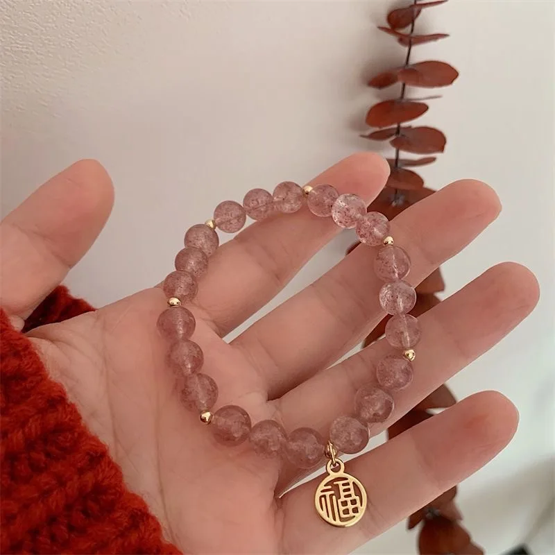 Korean New Sweet Daisy Flower Bracelet For Women Colorful Crystal Beaded Elastic Rope Bracelets Party Wedding Jewelry Gifts