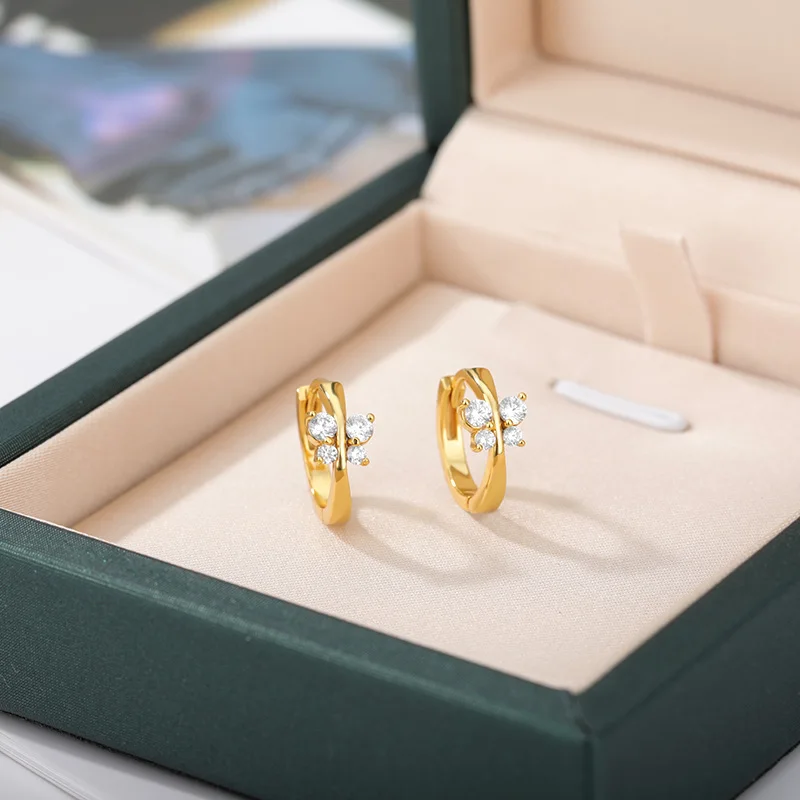Stainless Steel Earrings For Women 2023 Trending Gold Color Butterfly Hoop Earrings New in Femme Girls Luxury Jewelry aretes
