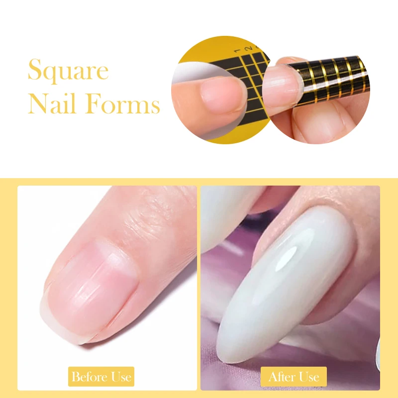 French Nail Form Tips Acrylic UV Gel Extension Curl Form Extension Nail Sticker Art Guide Mold Manicure Nail Art Tools
