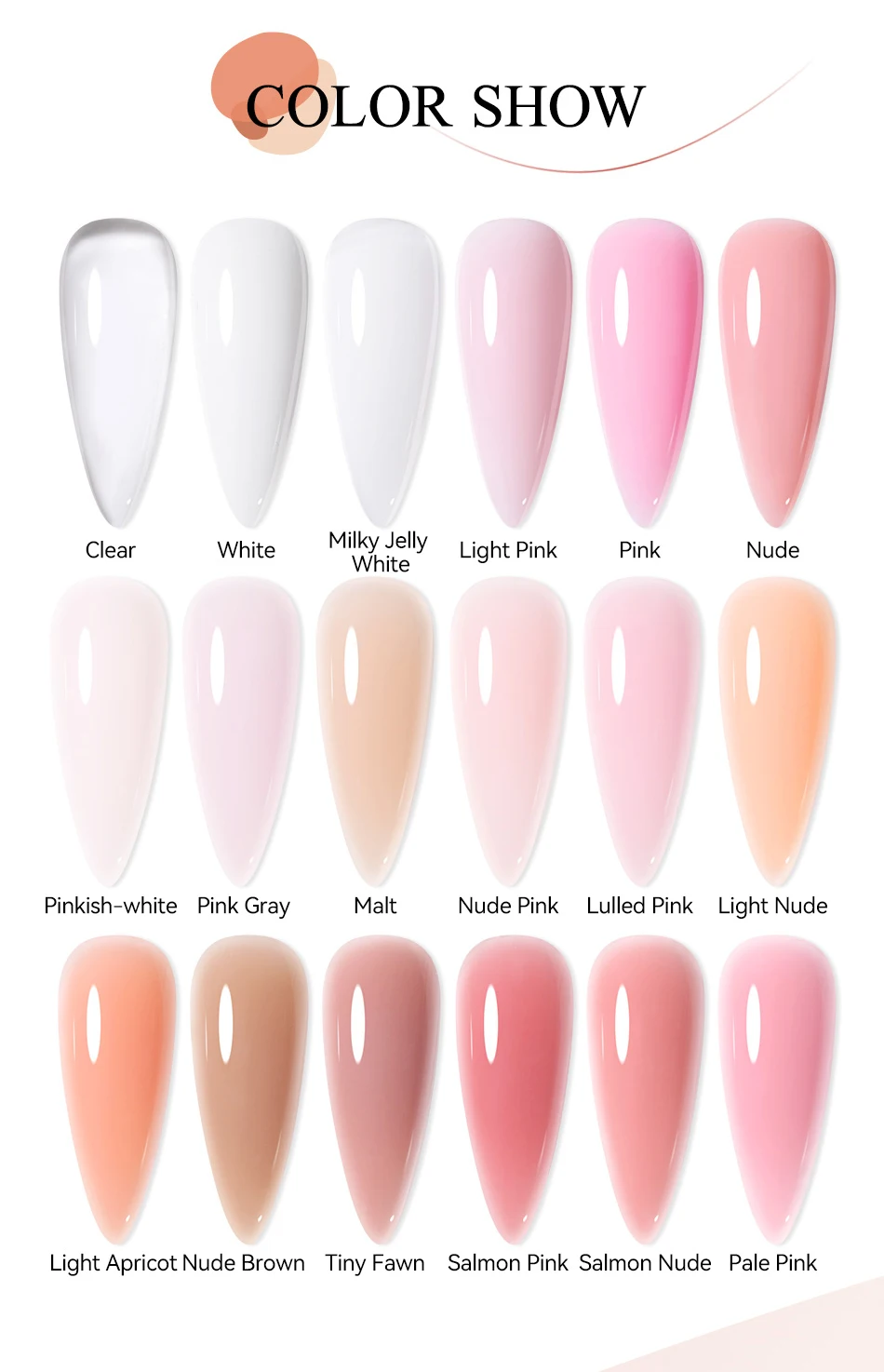 UR SUGAR 15ml Box Extension Nail Gel Jelly Pink White Clear UV Gel Hard Gel Extension Gel Nails Finger French Nail Art Manicure
