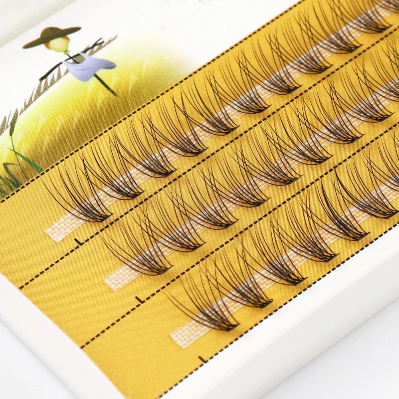 1 Box/60 Bunches Mink Eyelashes Natural 3D Russian Individual Eyelash Extension 10D Eyelash Cluster Makeup Tool Lashes Wholesale